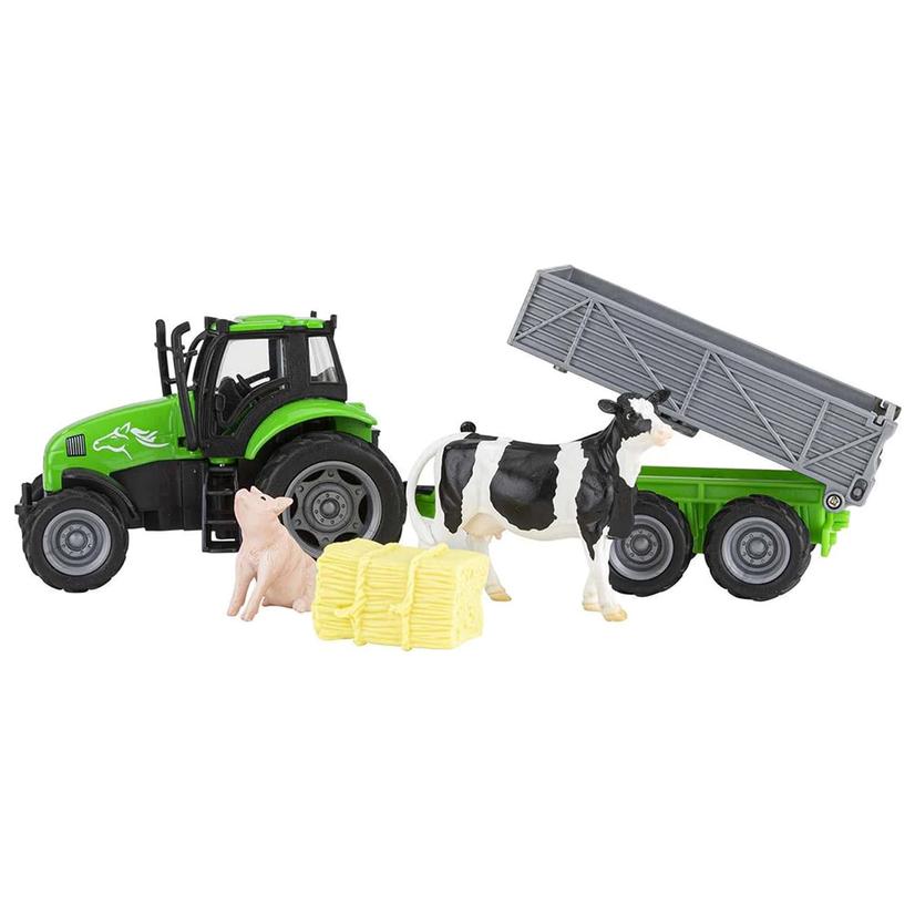 Breyer Farms Tractor and Tag-A-Long Wagon