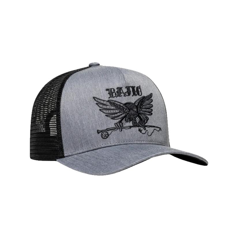 Bajio Eagle Twill Grey/Black Trucker Cap