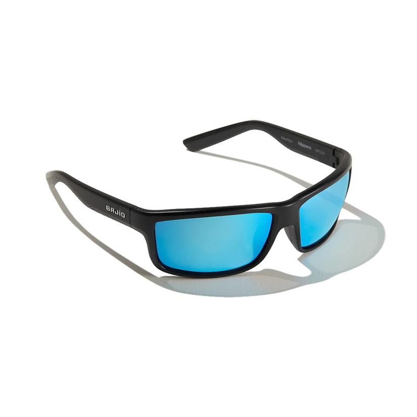 Bajio Matte Black with Blue Lens Sunglasses