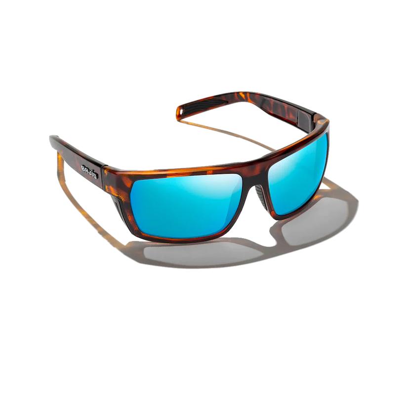 Bajio Palometa Matte Brown Tortoise with Blue Lens Sunglasses