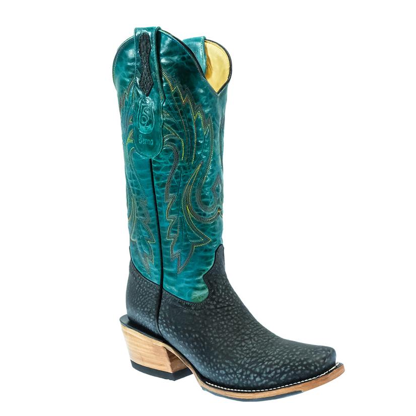 Serna Turquoise Top Grey Buffalo Women's Boots