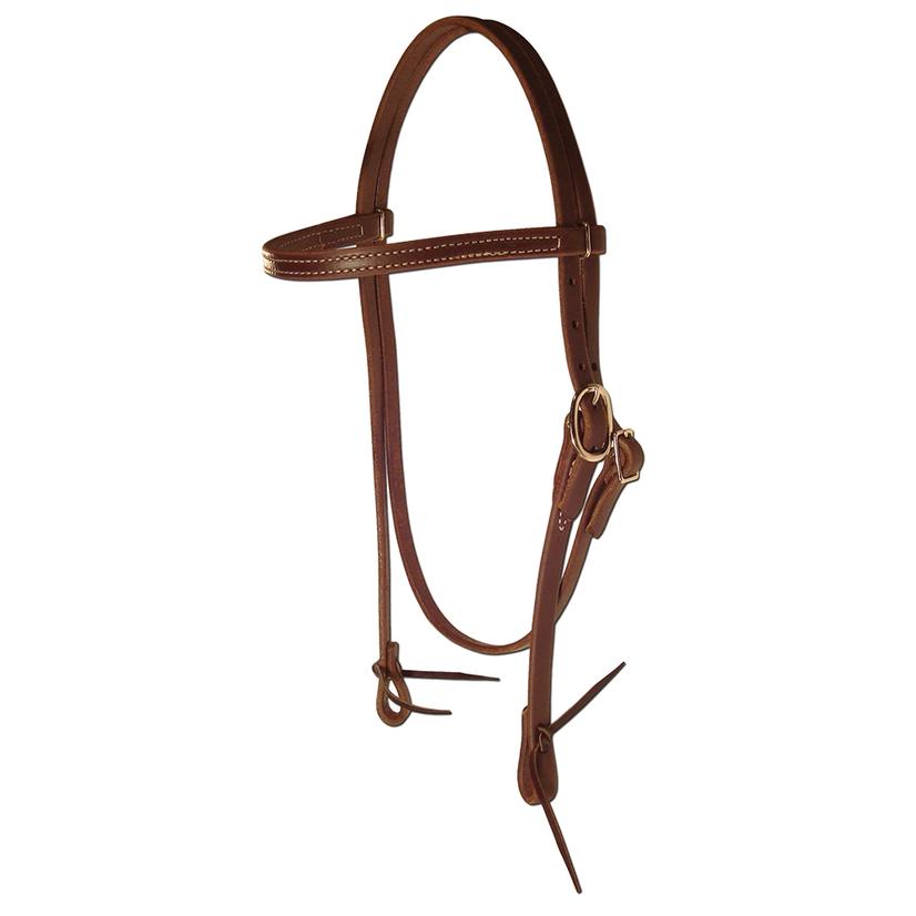 Berlin Leather 5/8" Oiled Ranch Browband Headstall