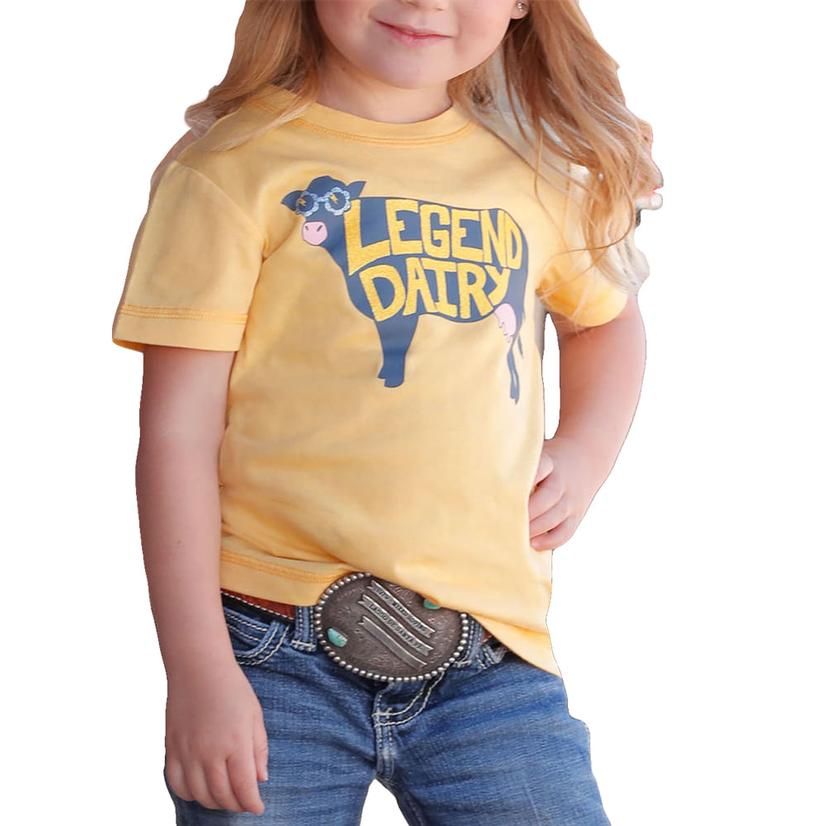 Cruel Girl Yellow Legend Dairy Toddler Girl's Tee