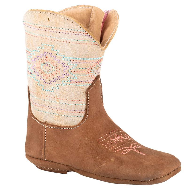 Roper Cowbabies Aztec Brown Boots