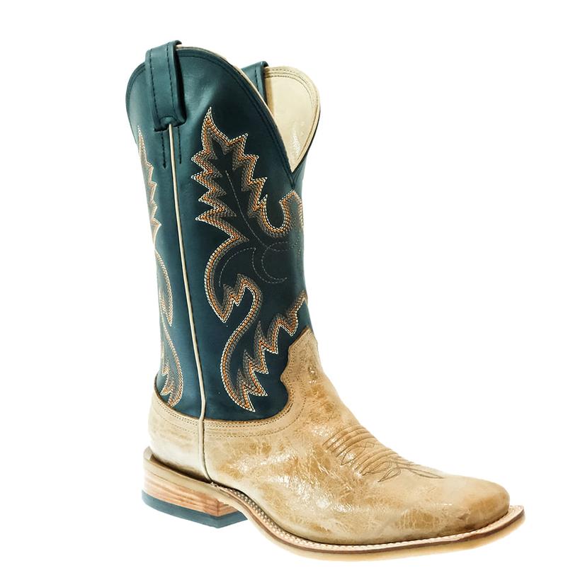 Fenoglio Custom Navy and Tan Puma Men's Cowboy Boots