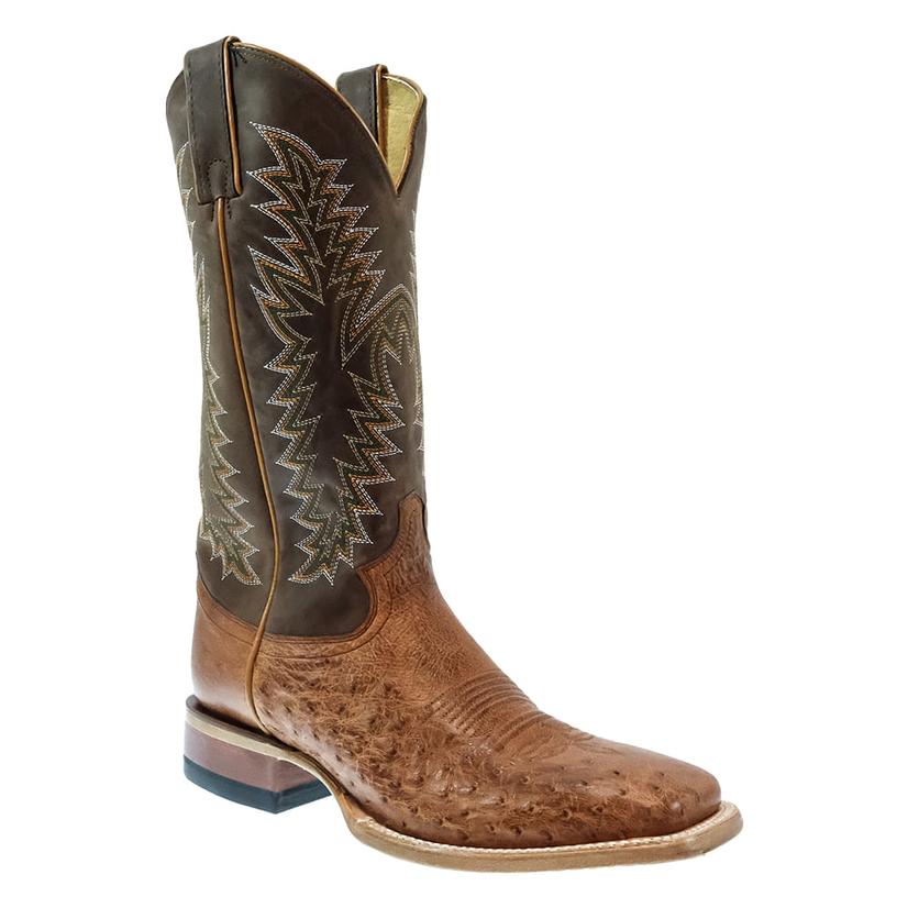 Justin Cognac Vintage Smooth Ostrich Men's Boots