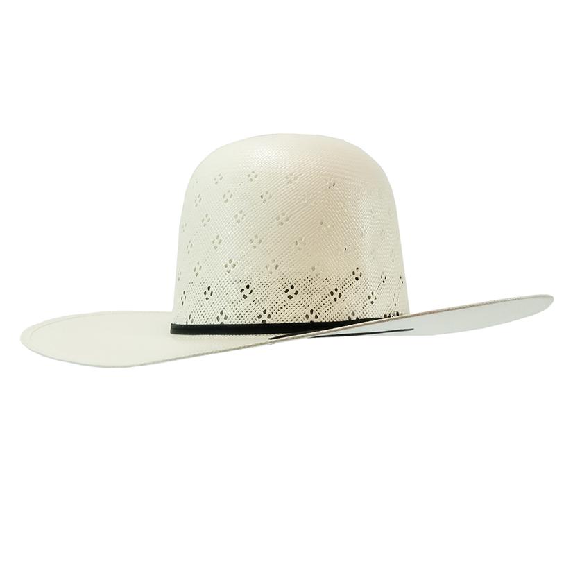 ProHats PH58 Open Crown 4.25" Brim with Black Band Natural Straw Hat