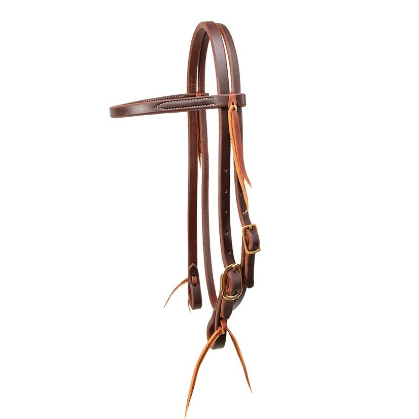 STT Browband Single Buckle Headstall Oiled Leather 5/8"