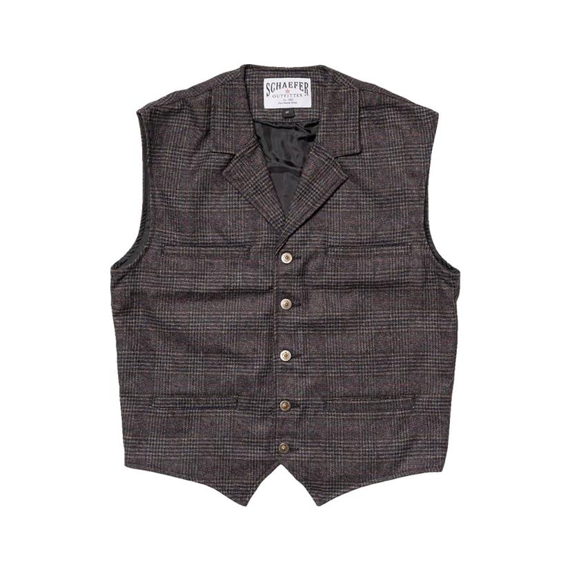 Schaefer Charcoal Houndstooth Laramie Men's Vest