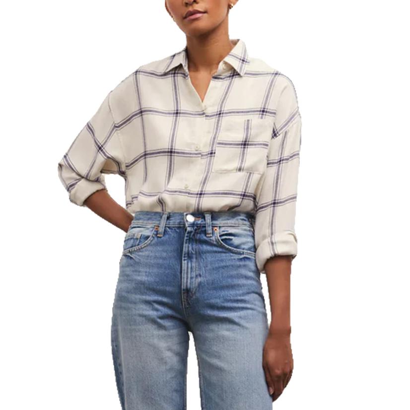 Z Supply River Inca Plaid Buttondown Women's Long Sleeve Shirt