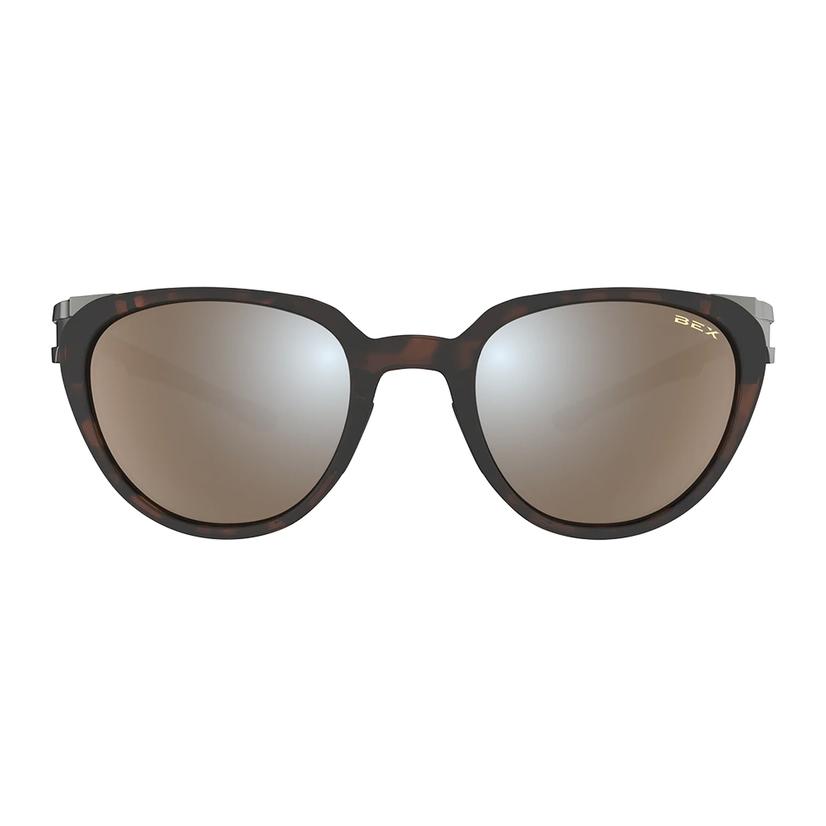 Bex Lind Tortoise Brown and Brown Silver Flash Lens Sunglasses