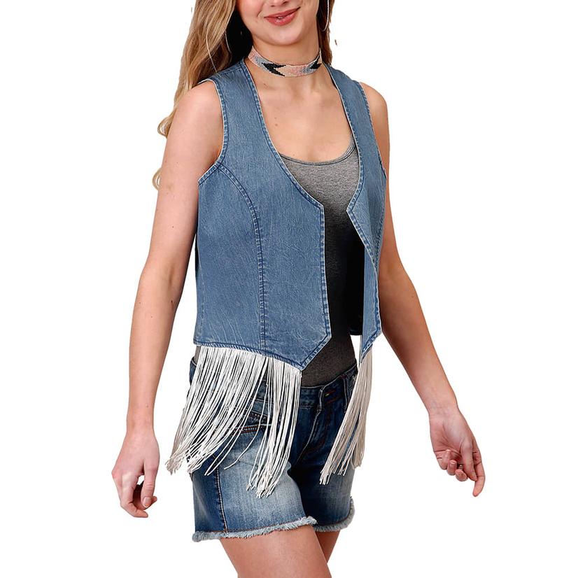 Roper Denim Fringed Women's Vest