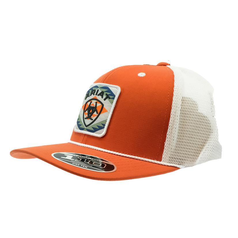 Ariat Men's Orange South West Patch Cap