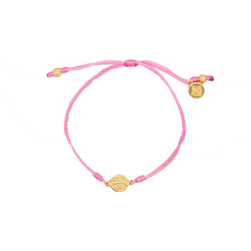 My Saint My Hero Pink and Gold Breathe Bracelet