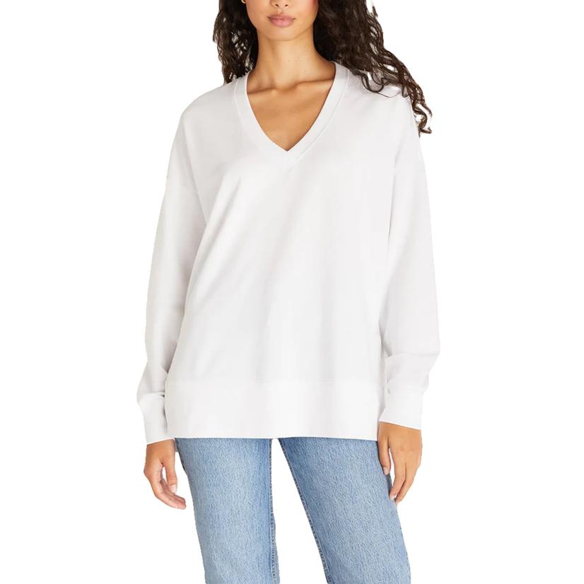 Z Supply Modern V-Neck Weekender Long Sleeve Women's Shirt