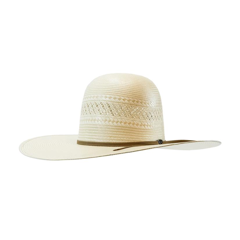 ProHats Open Crown 4.25" Brim With Cocoa Band Natural Straw Hat