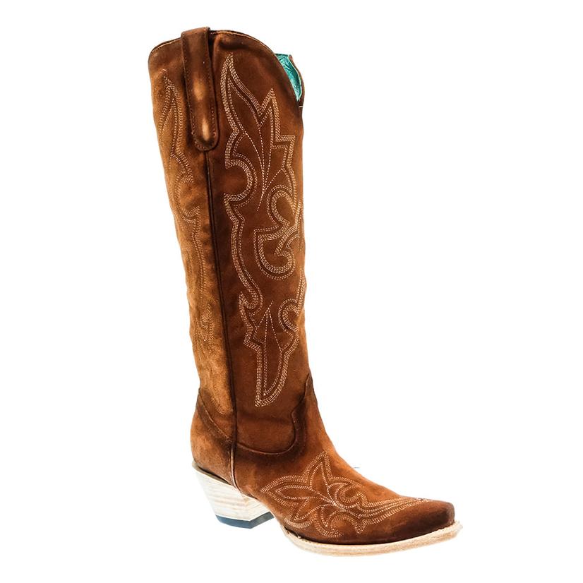 Corral Shedron Sued Embroidery Tall Top Women's Fashion Boots