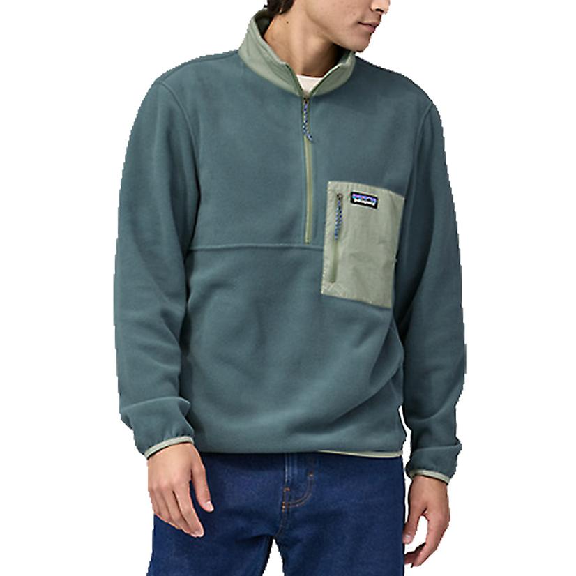 Patagonia Microdini Nouveau Green 1/2 Zip Men's Pullover