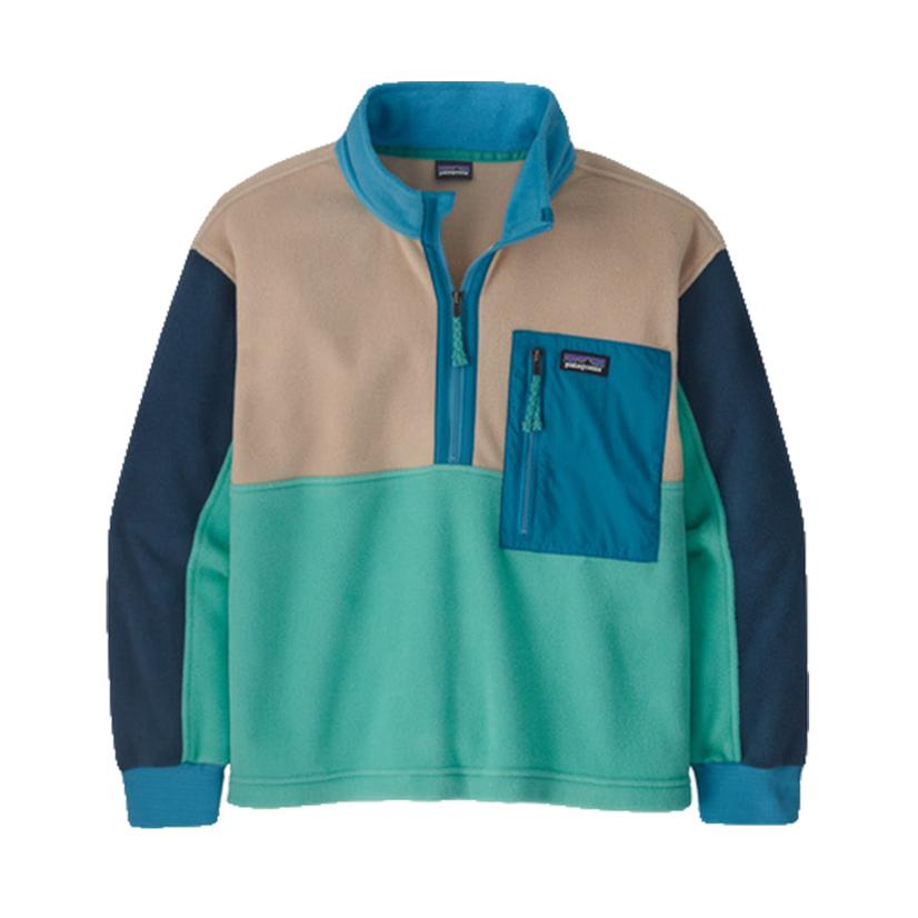 Patagonia Blue Microdini 1/2 Zip Kids Pullover