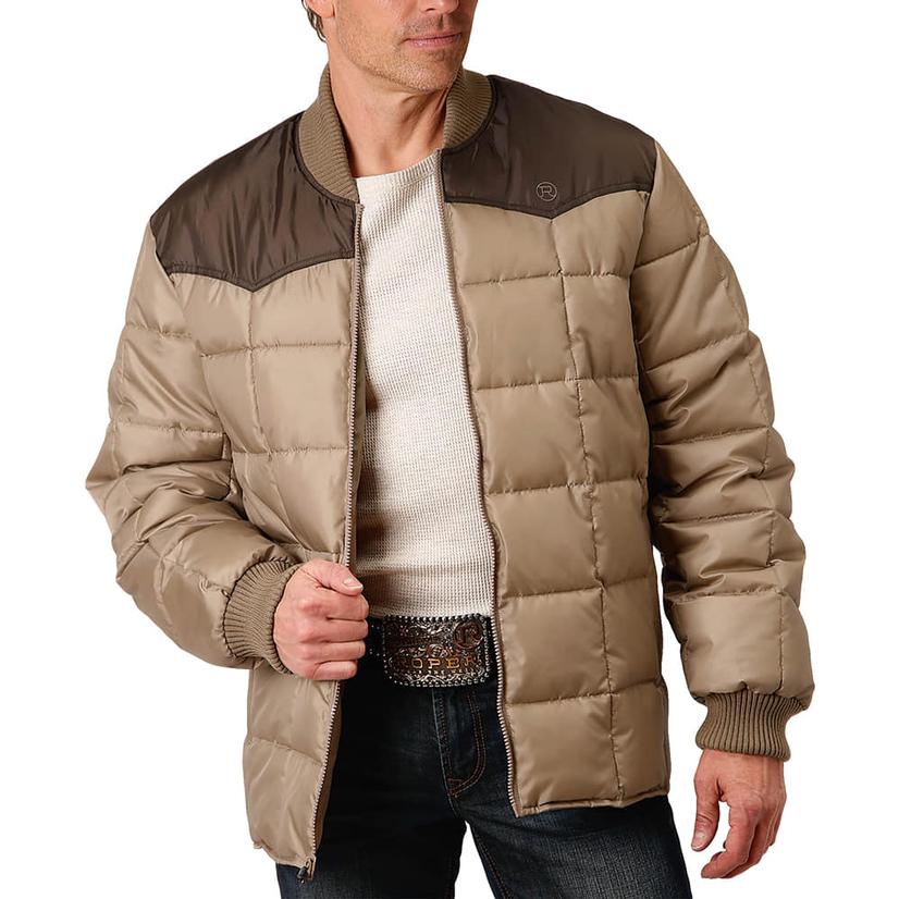 Roper Brown and Khaki Down Men's Jacket