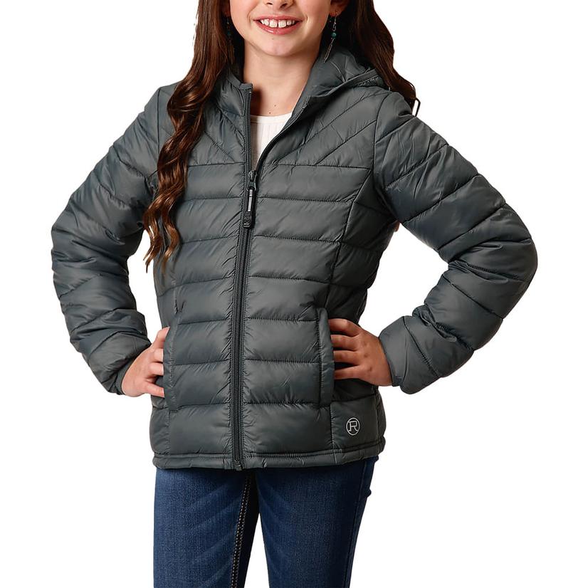 Roper Crushable Green Down Girl's Jacket