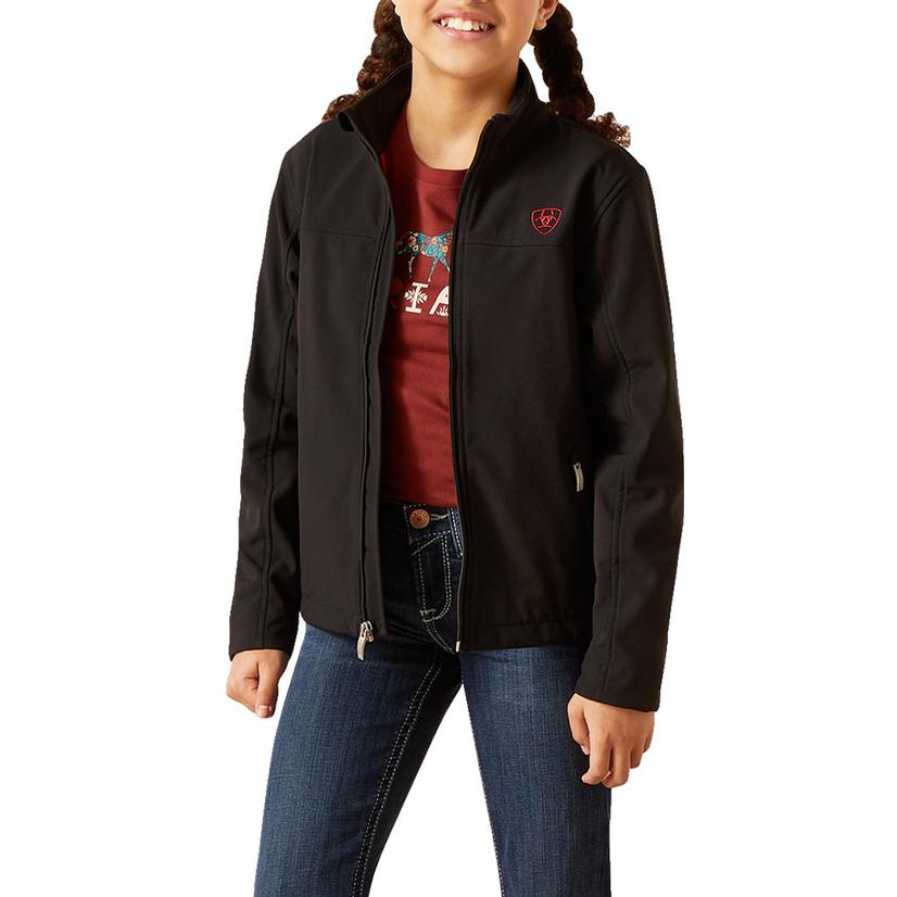 Ariat Team Mexico Black Zip Front Kids Jacket