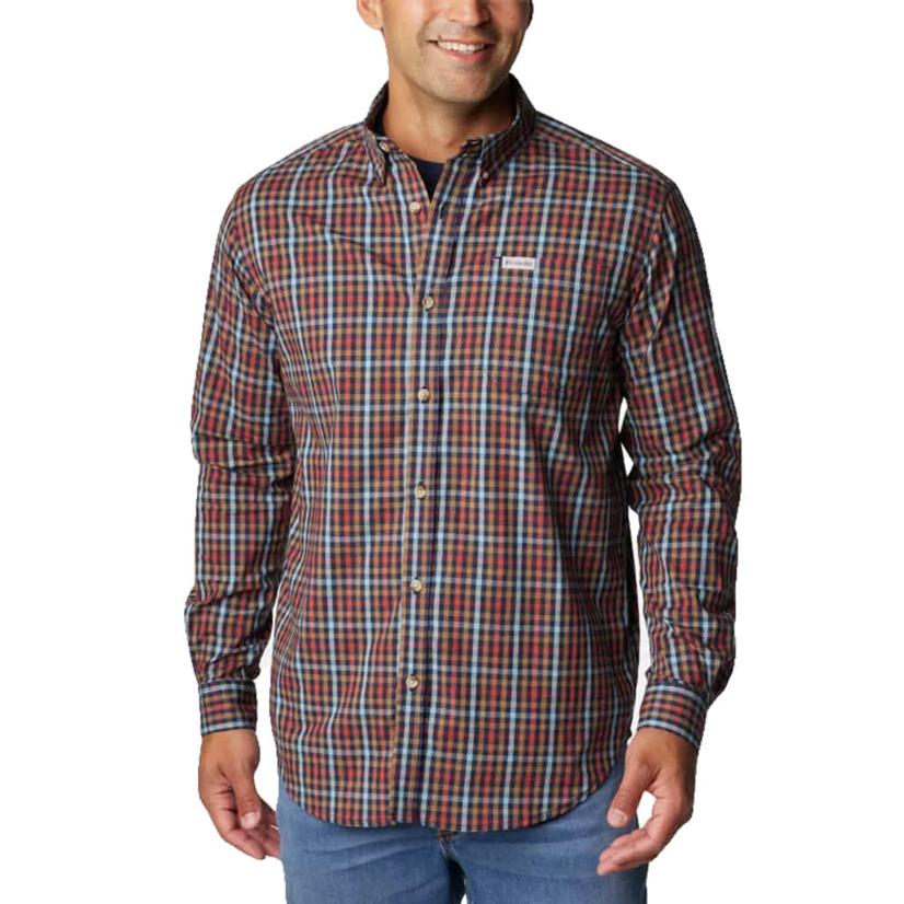 Columbia Collegiate Navy Rapid Rivers II Long Sleeve Men's Shirt