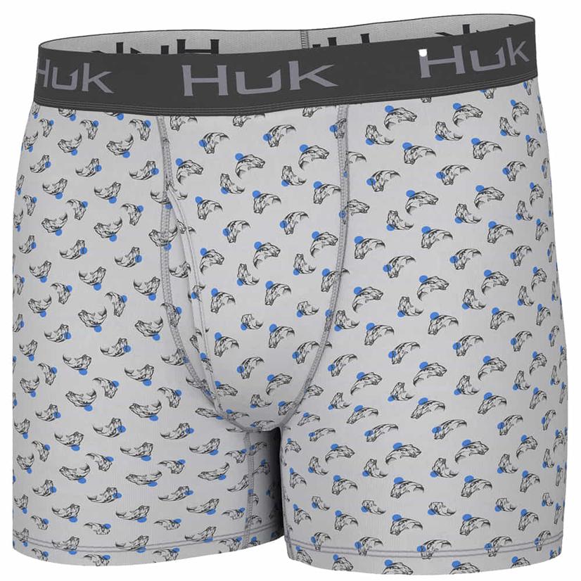 Huk Polka Fish Harbor Mist Men's Boxer Brief