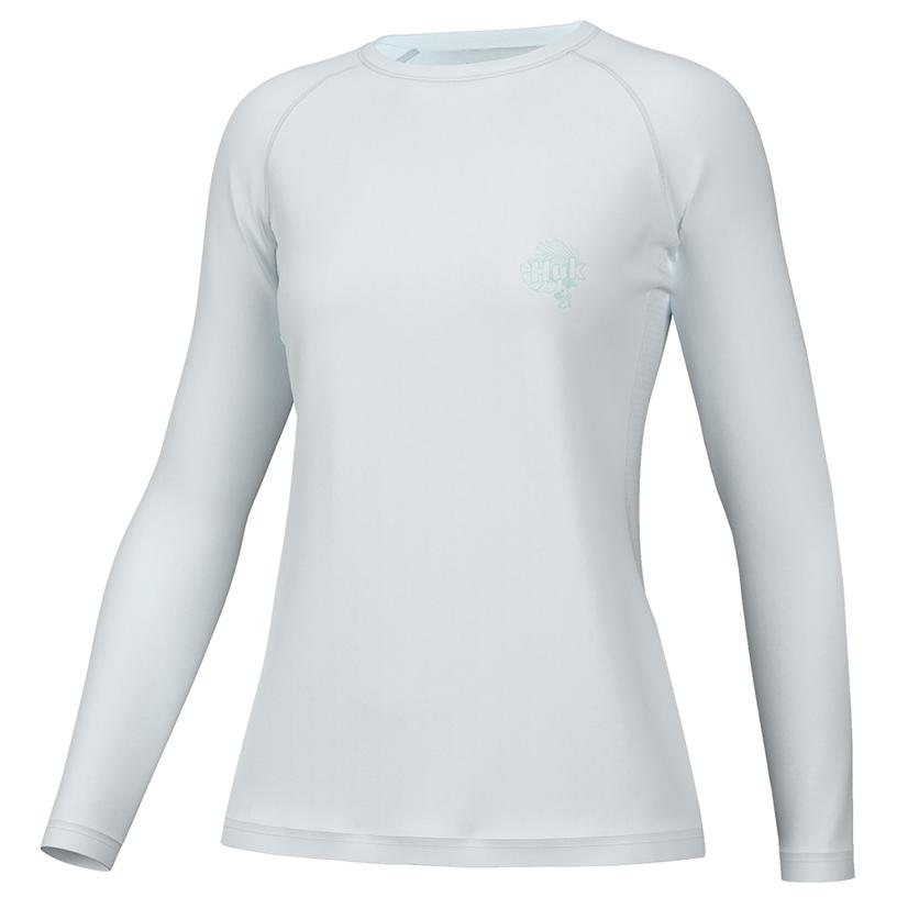 Huk Pursuit Tropic White Long Sleeve Women's Graphic Tee