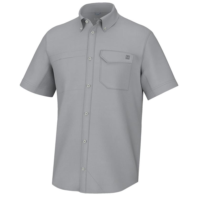 Huk Harbor Tide Point Solid Short Sleeve Men's Shirt