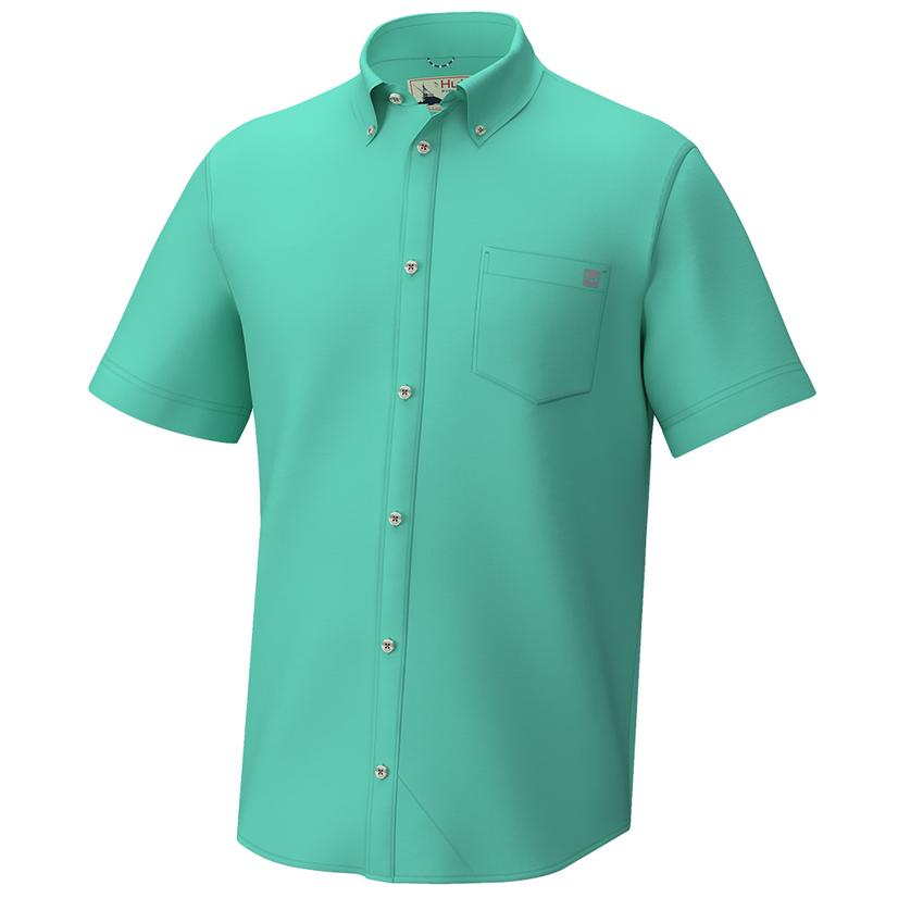 Huk Bermuda Kona Solid Short Sleeve Men's Shirt