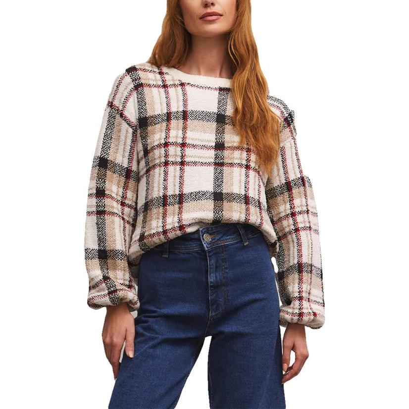 Z Supply Solange Plaid Women's Sweater