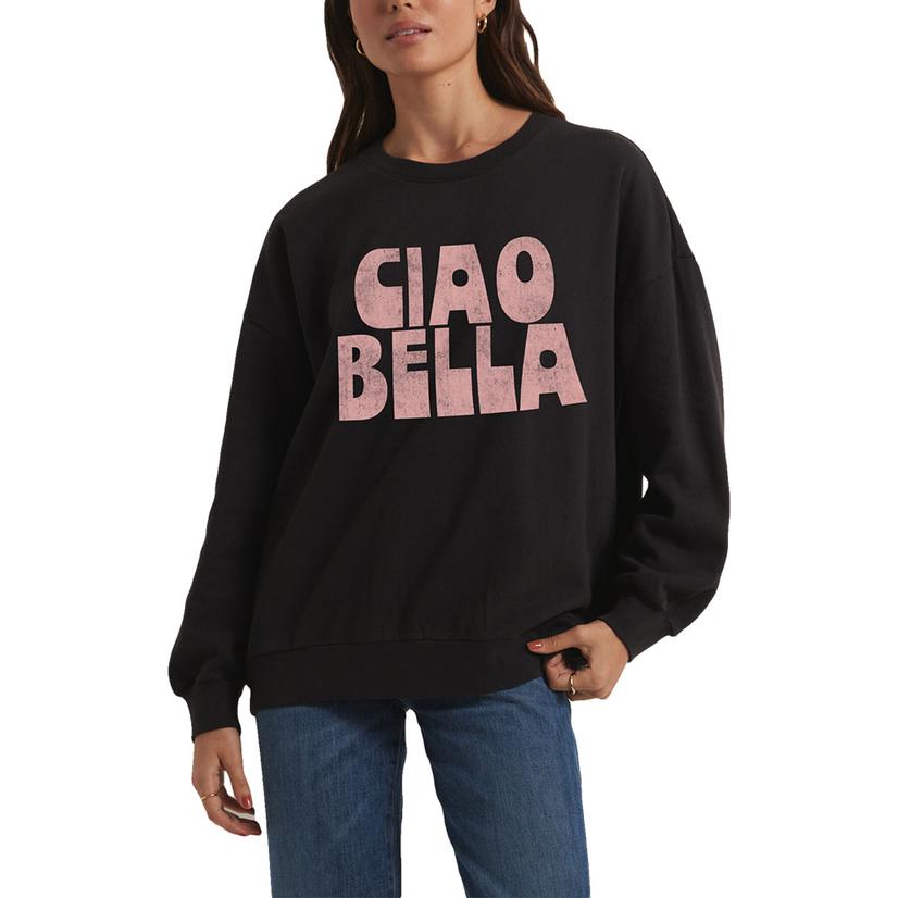 Z Supply Black Bella Sunday Women's Sweatshirt