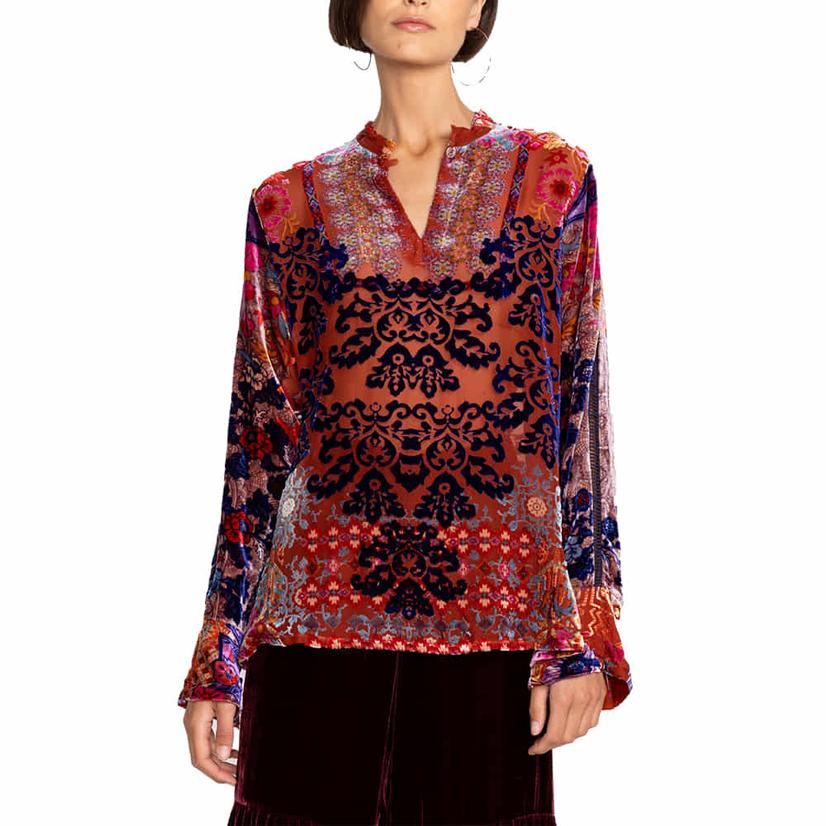 Johnny Was Syriah Burnout Etna Women's Blouse