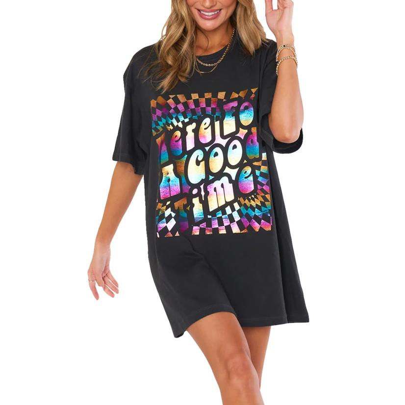 Show Me Your Mumu Black 24 Hours Tee Women's Dress