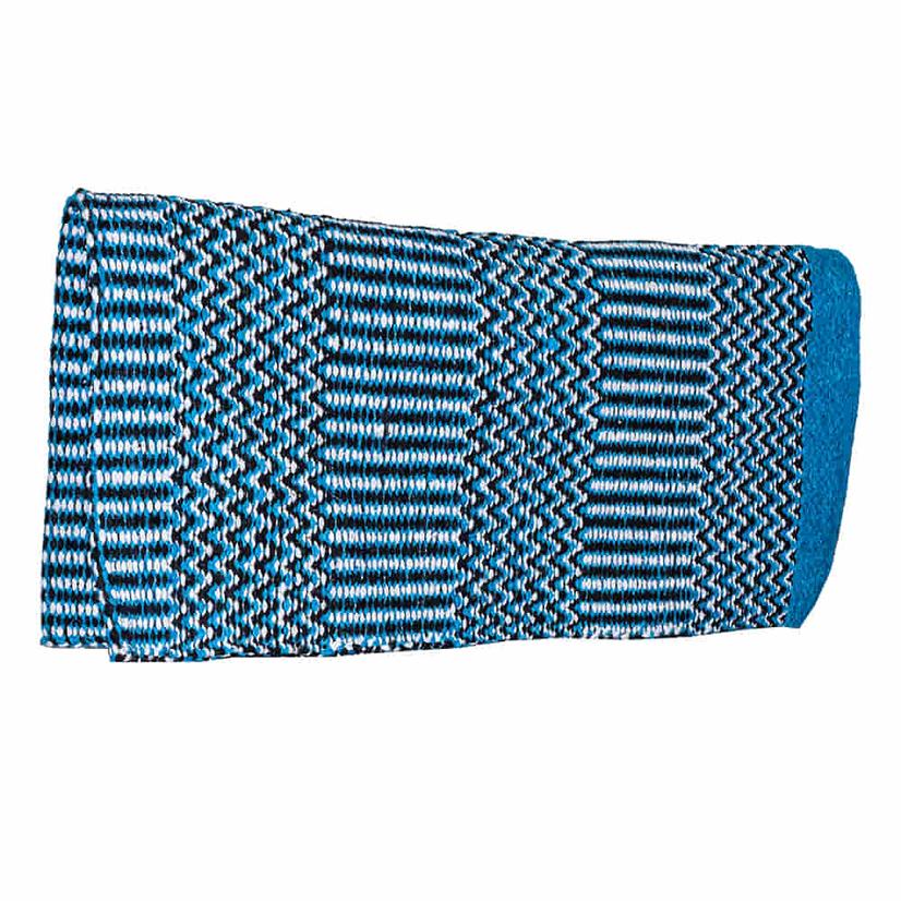 South Texas Tack Turquoise, Black and Cream Double Weave Acrylic Saddle Blanket