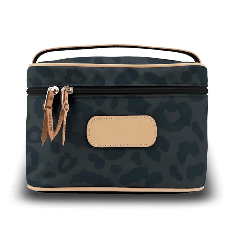 Jon Hart Dark Leopard Coated Canvas Makeup Case