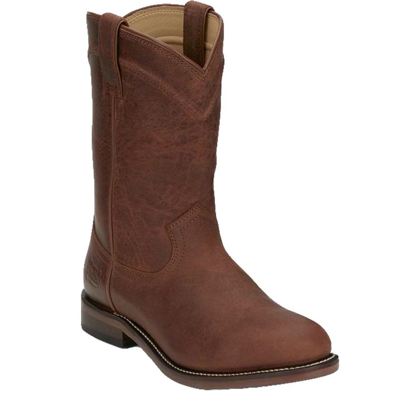 Justin Braswell Brown Men's Roper Boots