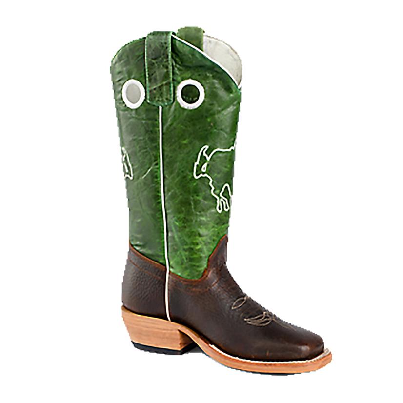 Olathe Buckin Horse Green Top Boy's Boots