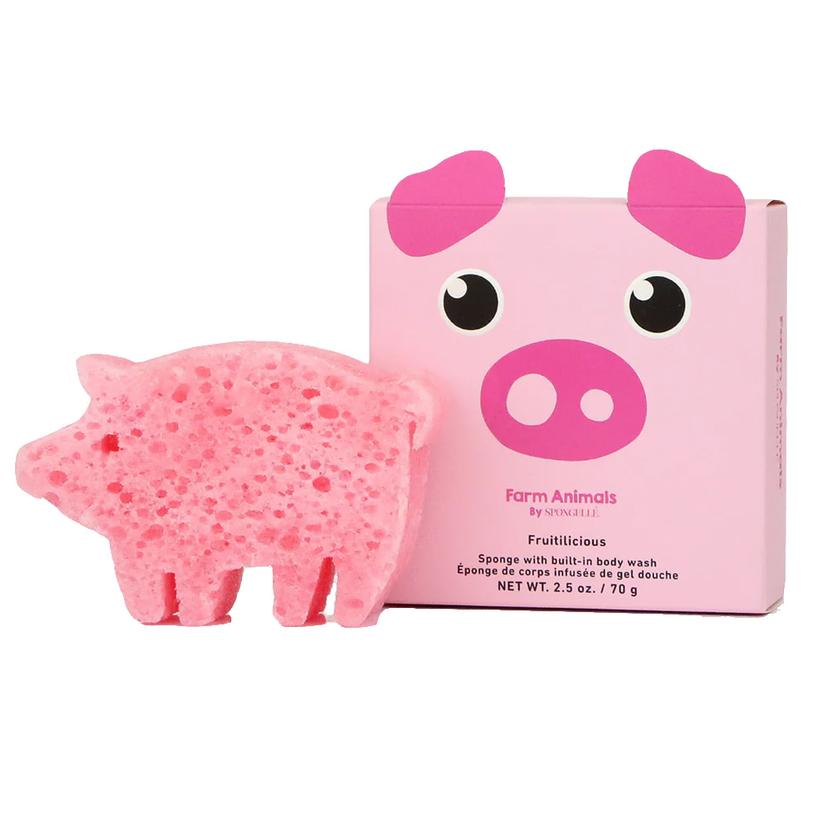 Spongelle Farm Animal Collection Peggy Pig Bath Sponge