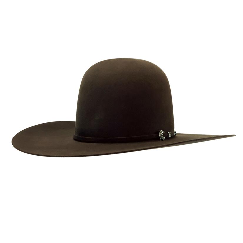 South Texas Tack 10X Horseman Chocolate 4.5" Brim Open Crown Felt Hat