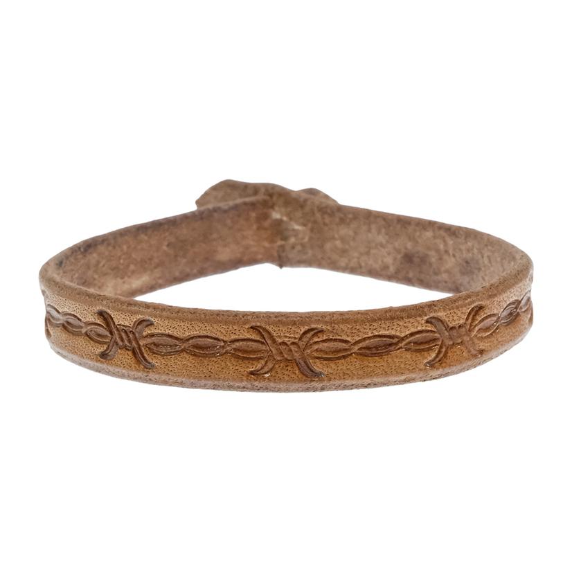 South Texas Tack Leather Tooled Bracelet