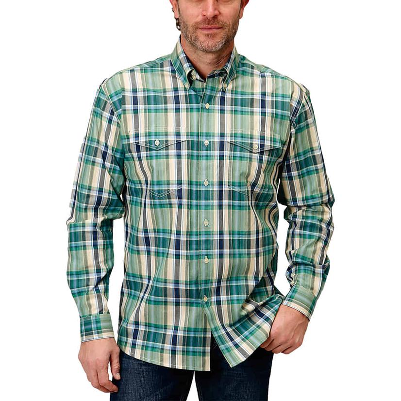 Roper Amarillo Classic Tall Forest Plaid Men's Shirt