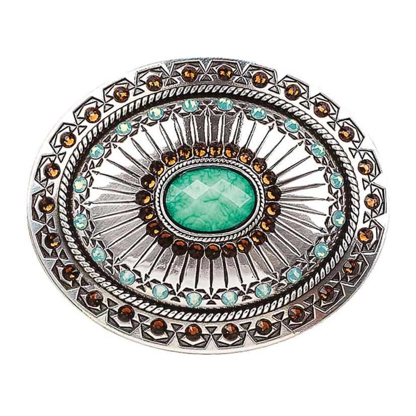 Nocona Round Emerald Women's Belt Buckle