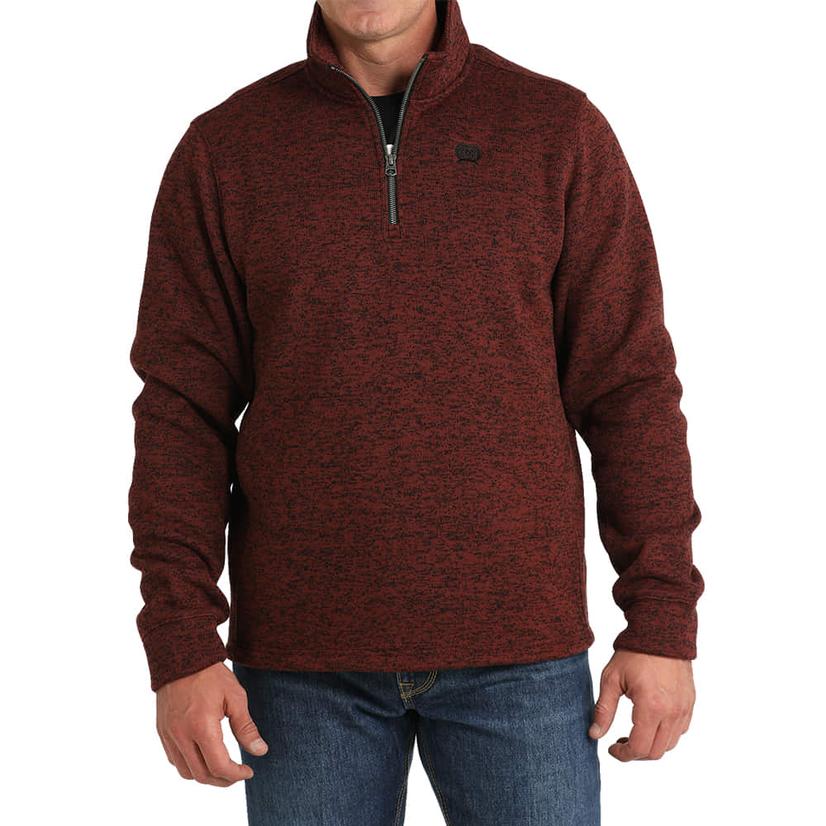 Cinch Burgundy Knit Men's Sweater - Extended Sizes