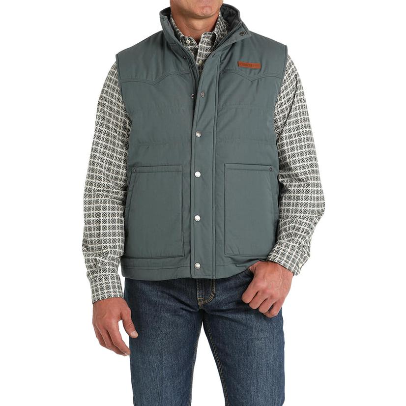 Cinch Blue Canvas Quilted Men's Vest