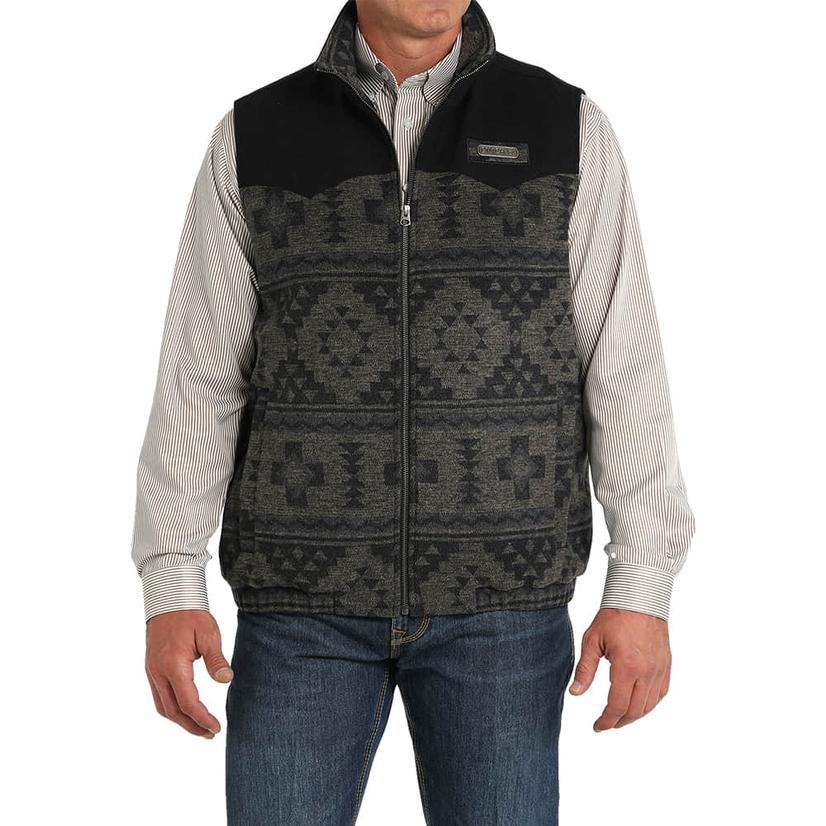 Cinch Black Concealed Carry Wool Extended Size Men's Vest