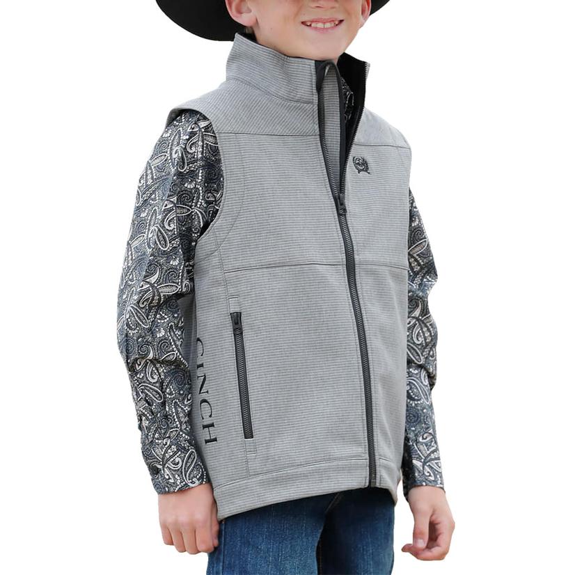 Cinch Grey Metaluxe Bonded Boy's Vest