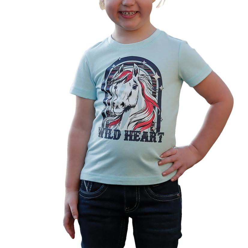 Cinch Toddler Girl's Blue Graphic Shirt