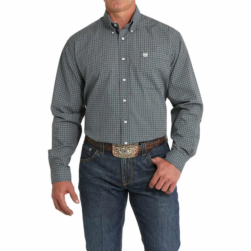 Cinch Men's Long Sleeve Button-Down Black Shirt